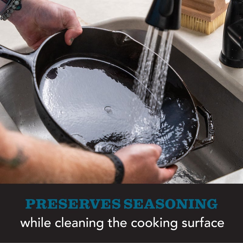 CLARK'S Cast Iron Cleaner 12 oz, Made in USA, Plant Based Coconut Cast Iron Soap for Skillets, Griddles Etc. - Protects, and Restores Cookware - Image 5